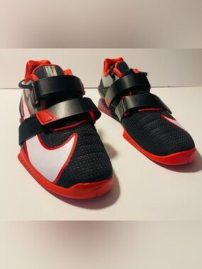 Nike Romaleos 4 Mens Size 9 Weightlifting Shoes Black-Red-White CD3463-003 New